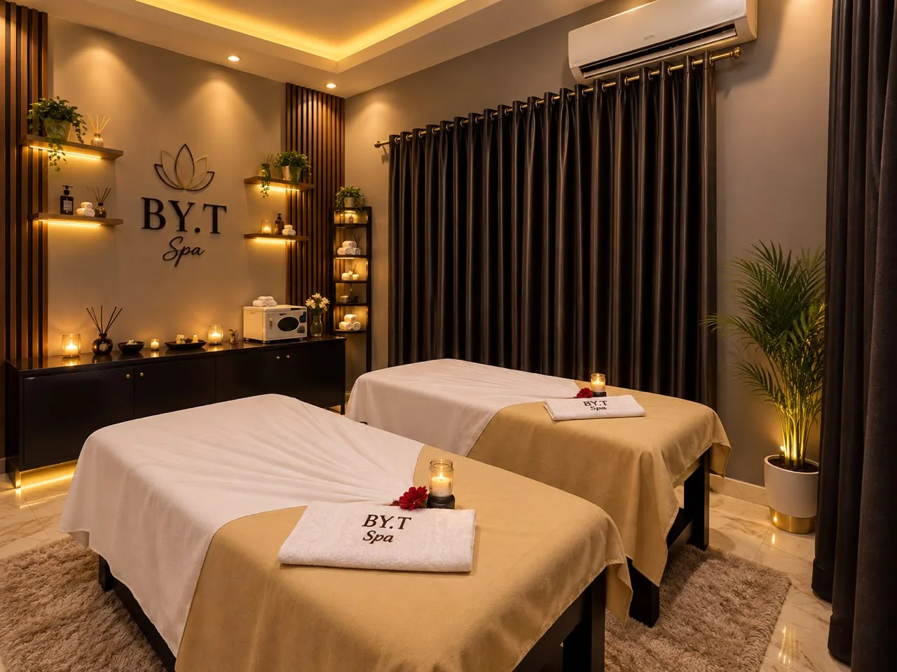 A second treatment room set for two